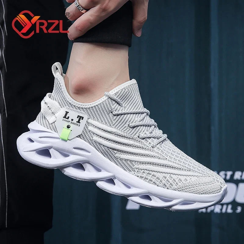 Men's Breathable Mesh Running Sneakers | Lightweight Shock-Absorbing Casual Shoes