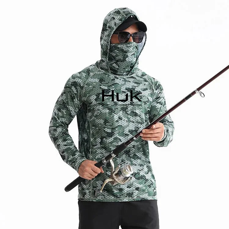Men's UV Protection Fishing Hoodie – Lightweight Outdoor Hooded Sweatshirt